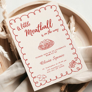 Invitación de Baby Shower Pequeña Albóndiga Italia