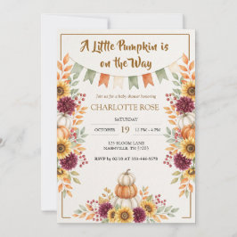 Invitación de Baby Shower Pequeño Calabacín