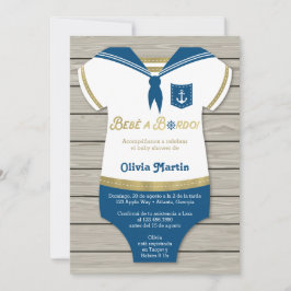 Invitación de Baby Shower, Pequeño marinero