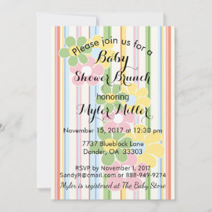 Invitación de Baby Shower "Picnic Floral"