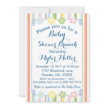 Invitación de Baby Shower "Picnic Floral Invite 2"