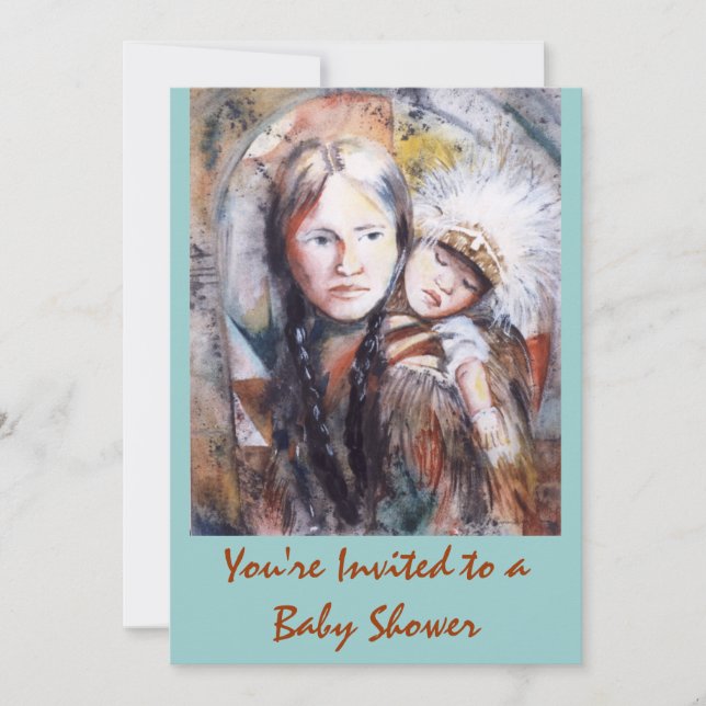 Invitación de Baby Shower PMACarlson Papoose (Anverso)