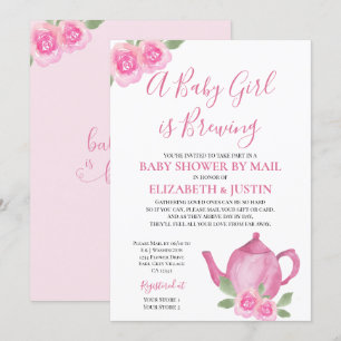 Invitación de Baby Shower por correo "Baby is Brew