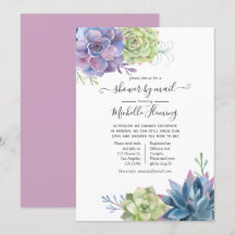 Invitación de baby shower por correo de Cactus Suc