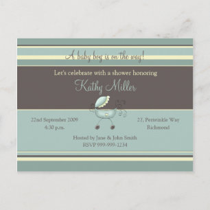 Invitación de Baby Shower por tiras (Boy)
