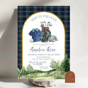 Invitación de baby shower 'Preppy Golf New to the