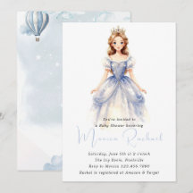 Invitación de Baby Shower Princesa Carruaje Érase 