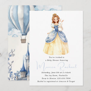 Invitación de Baby Shower Princesa Carruaje Érase
