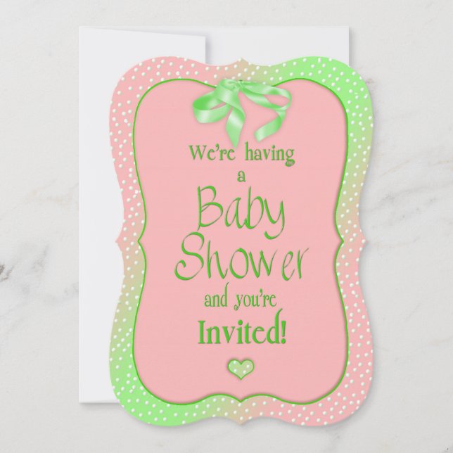 INVITACIÓN DE Baby Shower - PUNTO DE ROPA/MINA VER (Anverso)