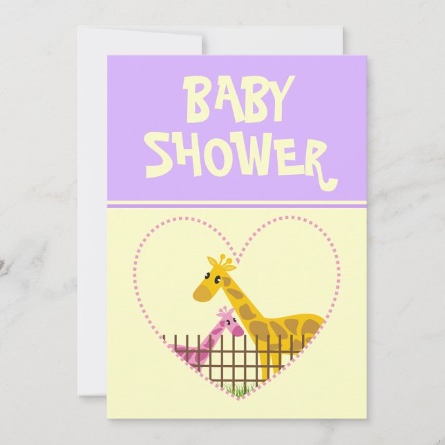 Invitación de Baby Shower-Purple (Anverso)