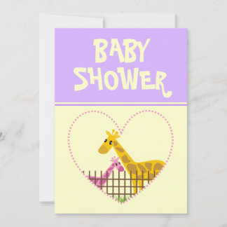 Invitación de Baby Shower-Purple