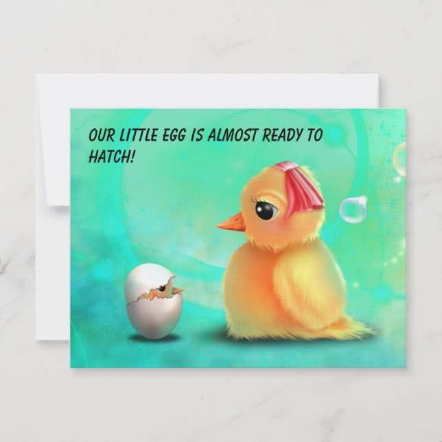 Invitación de Baby Shower que espera (Anverso)