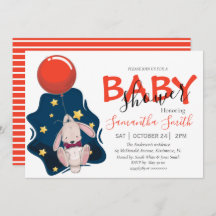Invitación de Baby Shower Rabbit