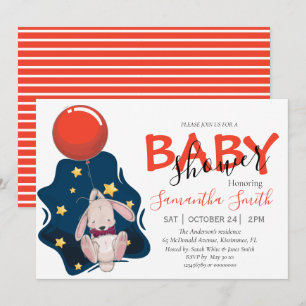 Invitación de Baby Shower Rabbit