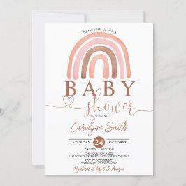 Invitación de Baby Shower Rainbow Tones de la Tier