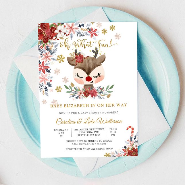 Invitación de Baby Shower Reno de Fiesta (Subido por el creador)