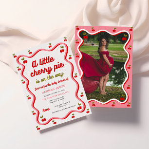 Invitación de Baby Shower Retro Cherry Valentine