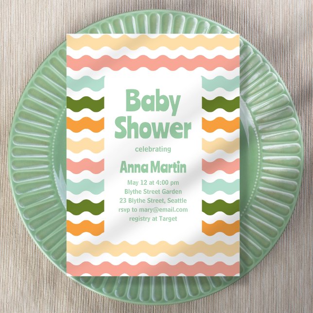 Invitación de Baby Shower Ric Rac (Subido por el creador)