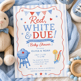 Invitación de Baby Shower 'Rojo, Blanco y Listo pa