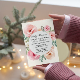 Invitación de Baby Shower rosa