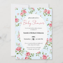 Invitación de Baby Shower rosa