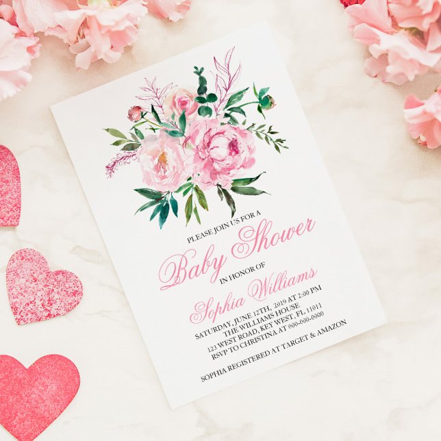 Invitación de baby shower rosa claro (Subido por el creador)
