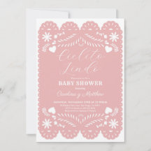 Invitación de Baby Shower rosa de Cielito Lindo
