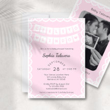 Invitación de Baby Shower rosa de Cielito Lindo
