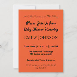 Invitación de Baby Shower rosa de Rubor para un Ch