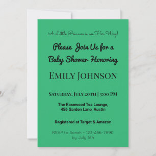 Invitación de Baby Shower rosa de Rubor para un Ch