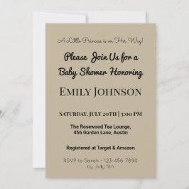 Invitación de Baby Shower rosa de Rubor para un Ch