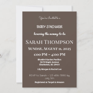Invitación de Baby Shower rosa de Rubor para un ni