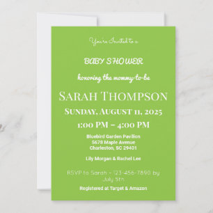 Invitación de Baby Shower rosa de Rubor para un ni
