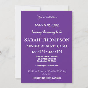 Invitación de Baby Shower rosa de Rubor para un ni