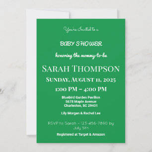 Invitación de Baby Shower rosa de Rubor para un ni