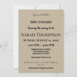 Invitación de Baby Shower rosa de Rubor para un ni