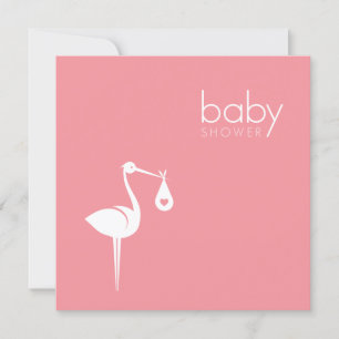 Invitación de Baby Shower rosa del Chica de entreg