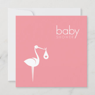 Invitación de Baby Shower rosa del Chica de entreg
