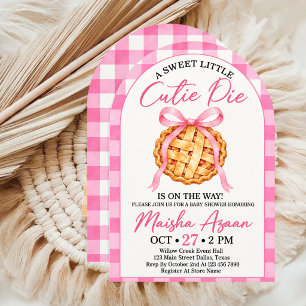 Invitación de Baby Shower Rosa Little Cutie Pie
