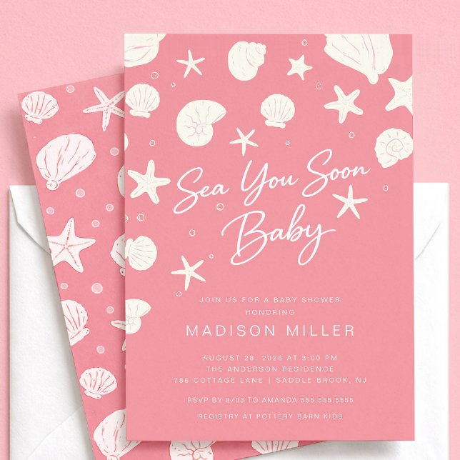 Invitación de Baby Shower Rosa Nos Vemos Pronto (Subido por el creador)