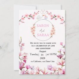 Invitación de Baby Shower Rosa para Niño o Niña