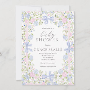 Invitación de baby shower rosa y azul grandmillenn