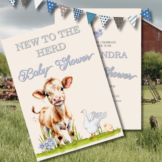 Invitación de Baby Shower Rustic New Herd Cute (Subido por el creador)