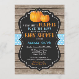 Invitación de Baby Shower Rustic Pumpkin Fall Boy