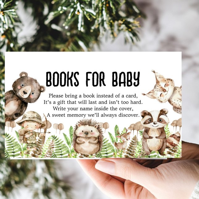invitación de baby shower rústica de temática bosc (Subido por el creador)