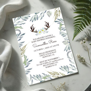 Invitación de Baby Shower, Rústico