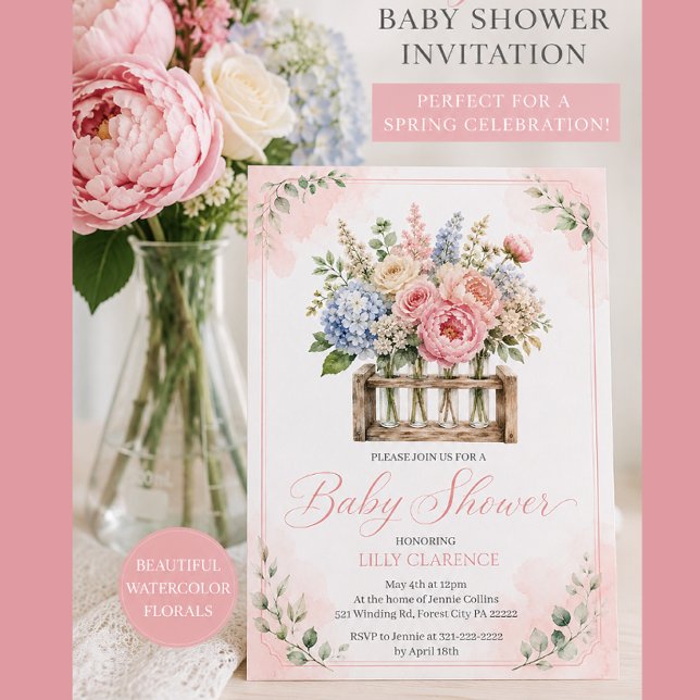 Invitación de Baby Shower Rústico Científico (Subido por el creador)