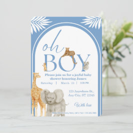 Invitación de Baby Shower Safari de la Jungla