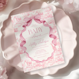 Invitación de Baby Shower Safari de Toile Rosa