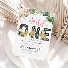 Invitación de Baby Shower Safari de Una Chica Salv